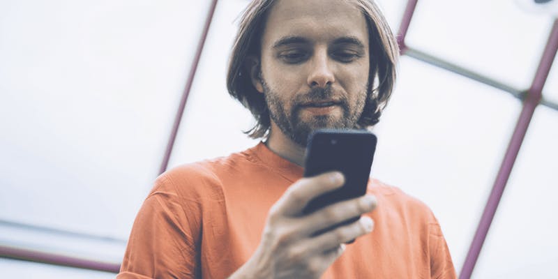 Man with smartphone