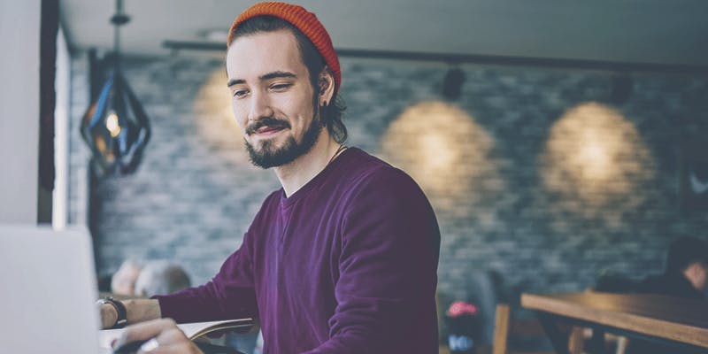 Man reading news