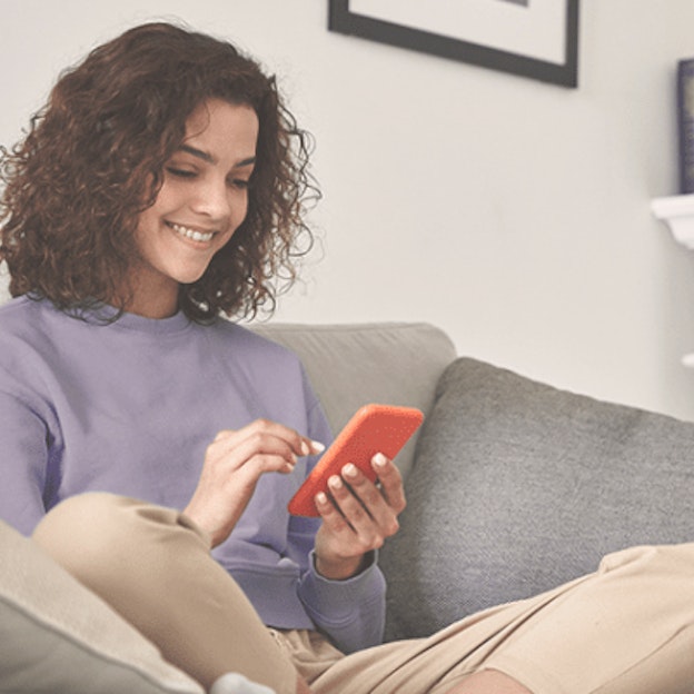 Woman reading news