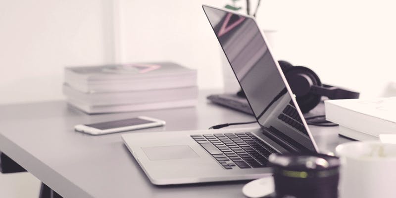 Laptop on the table