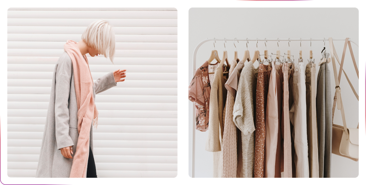 young fashion girl and clothes with bags