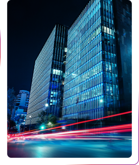 glass buildings in big city