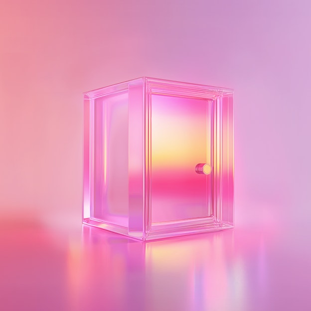 Abstract pink geometrical form