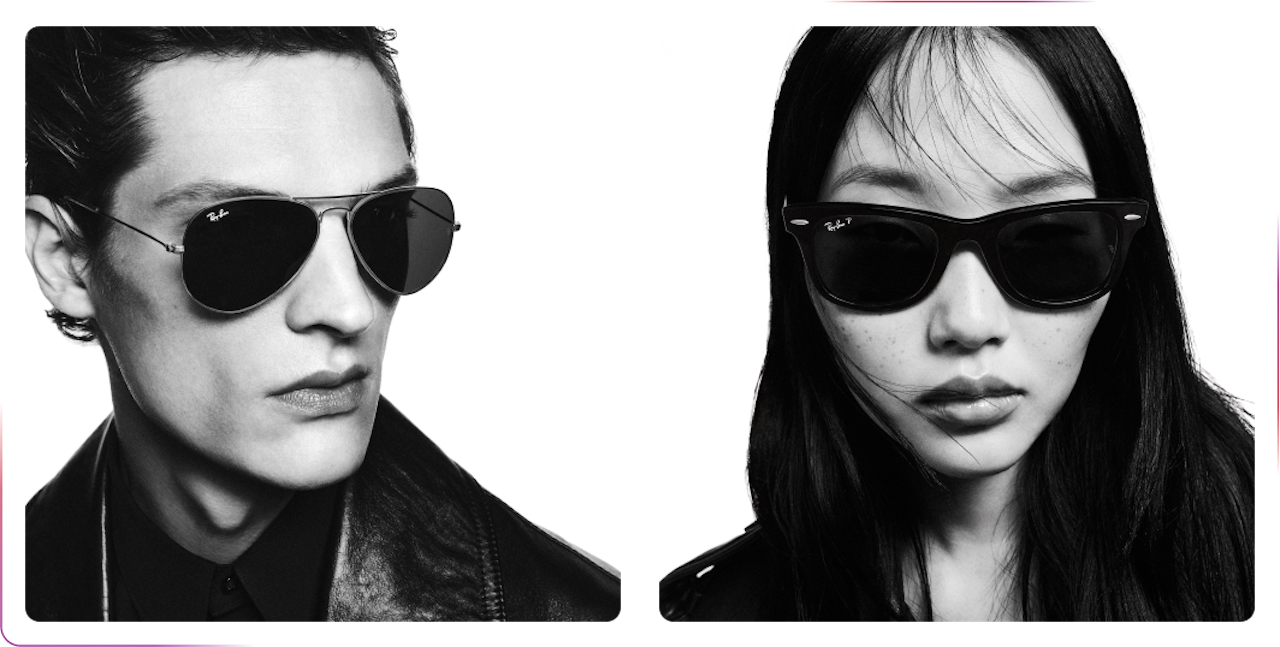 young couple wearing sunglasses
