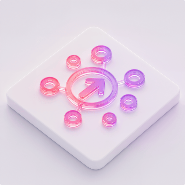 abstract circles and arrow