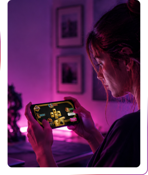 girl playing gameboy game