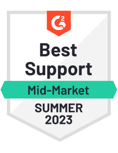 G2 Best support Mid-market certificate