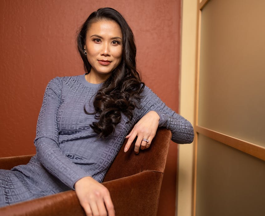 Dr. Graw sitting on a chair