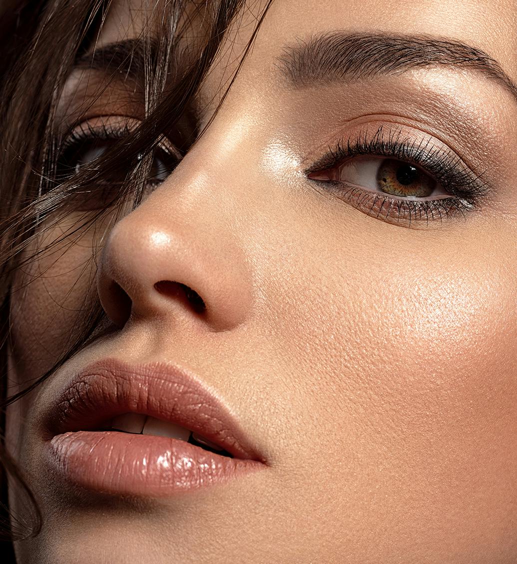 close up of a woman's face