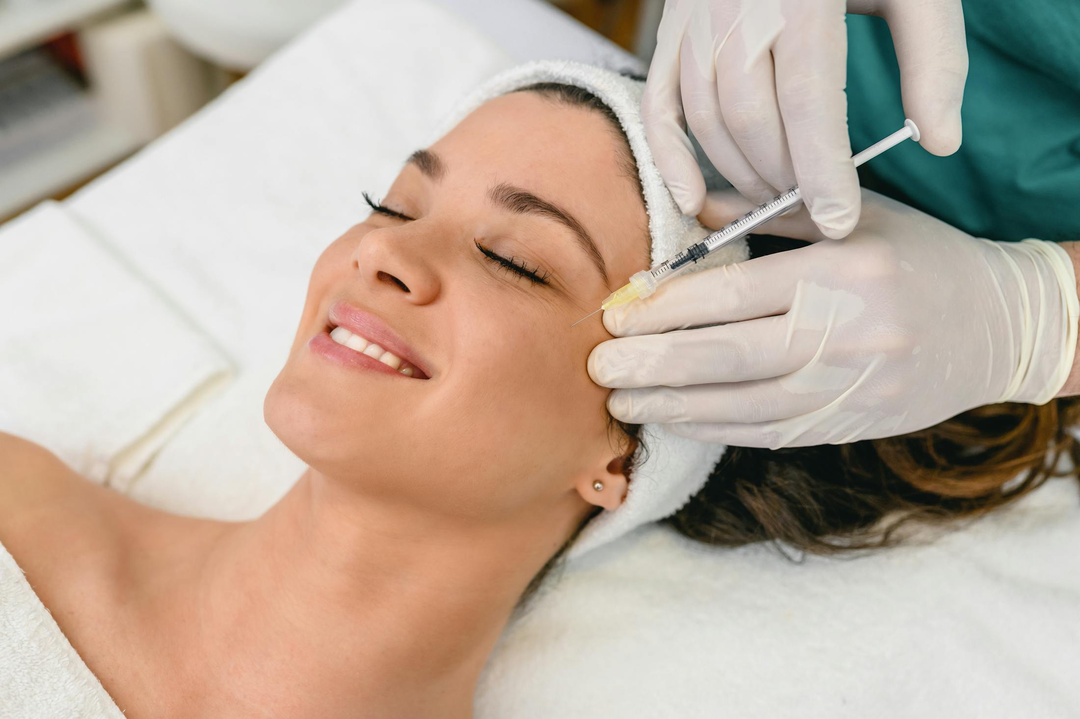 woman getting botox