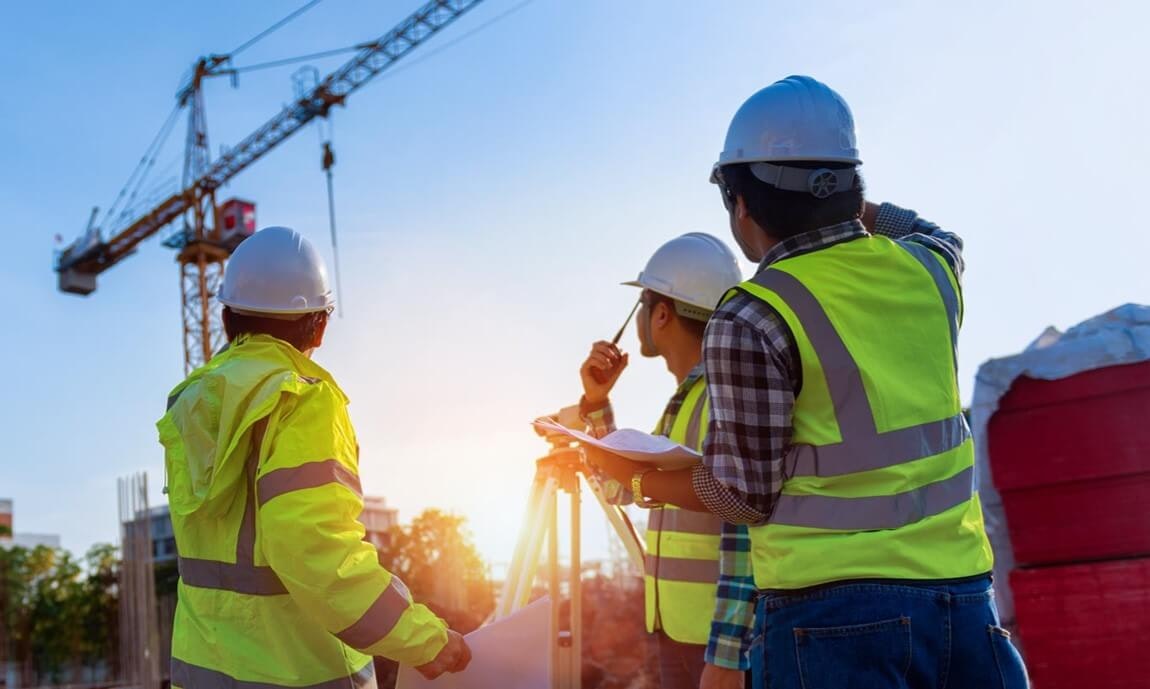 Construction workers on-site