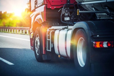 Lorry on the road