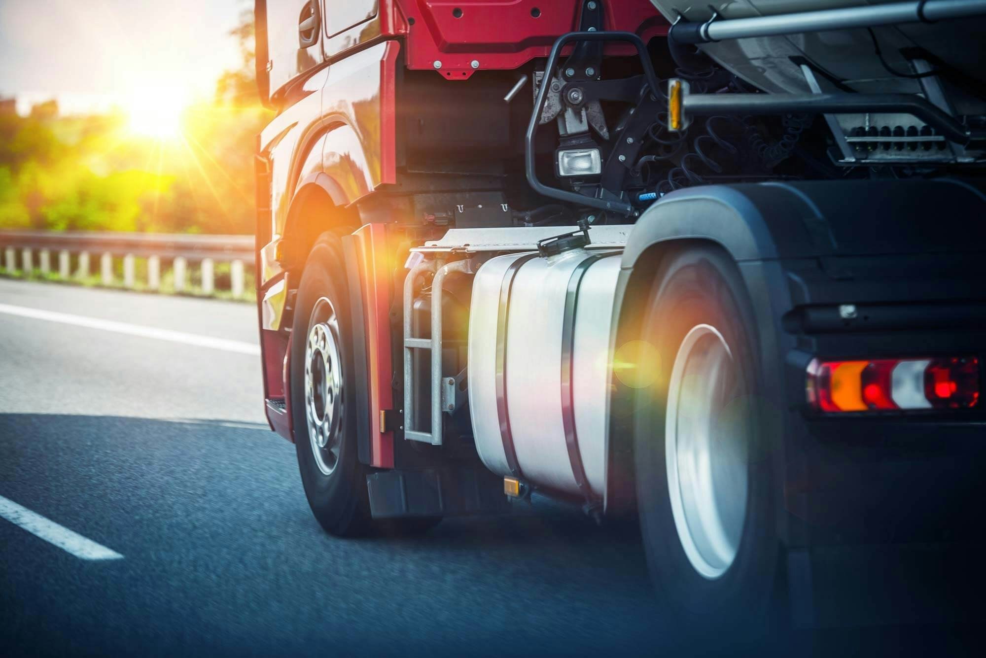 lorry on the road