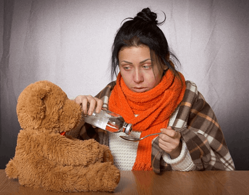 An employee who is off sick taking medication.