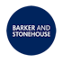 A company logo that says Barker and Stonehouse in a circle.