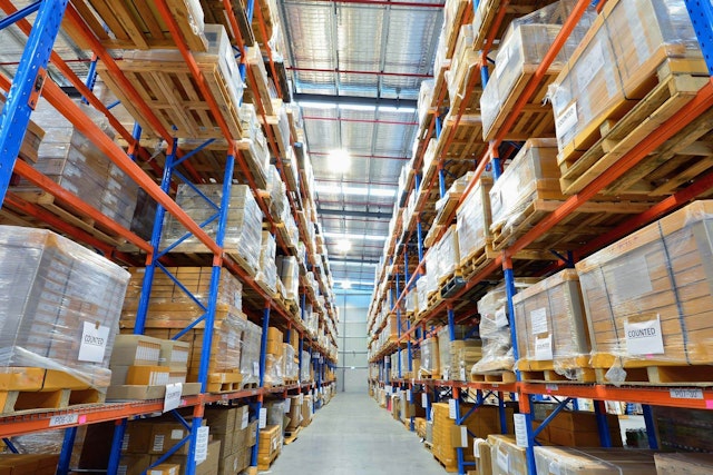 Factory with boxes