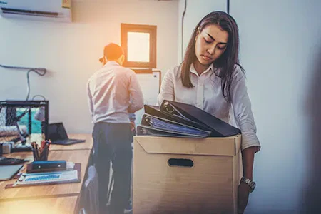 Someone being sacked from their job.