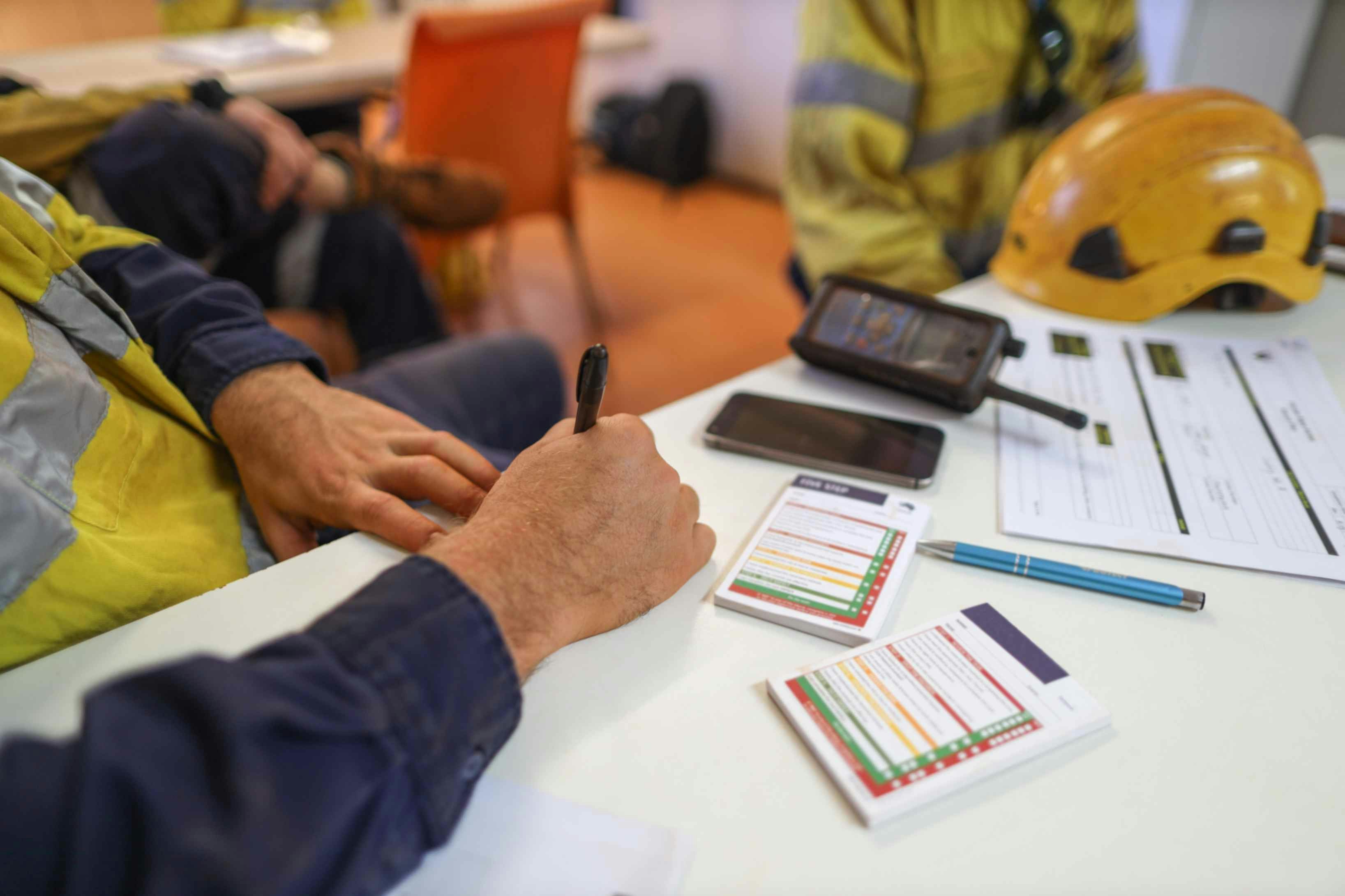 A man conducting a risk assessment