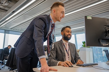 colleagues working