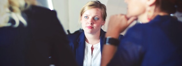 woman in a meeting