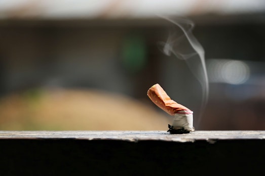 a cigarette stub