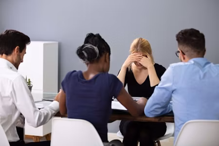Someone in a grievance meeting