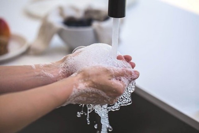 washing hands