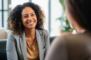 woman smiling