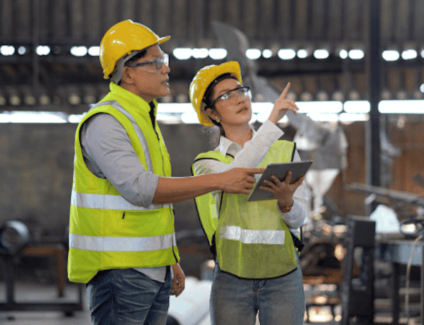 safety inspectors at factory