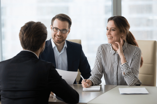 People interviewing for a job