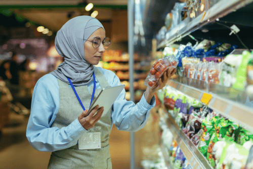 retail temporary foreign worker in supermarket