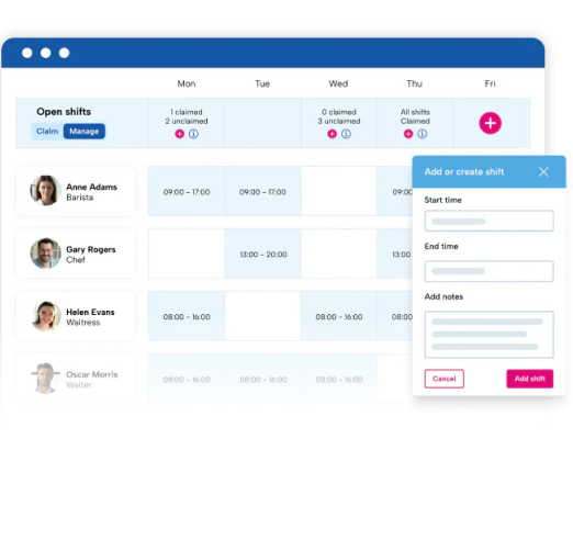 shift and scheduling app