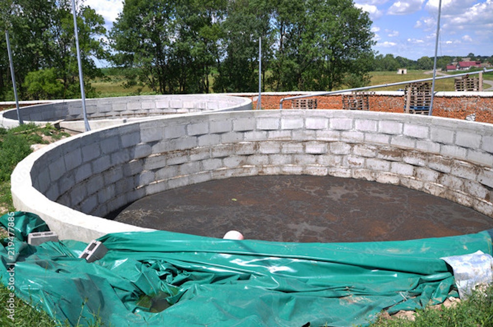 A slurry pit