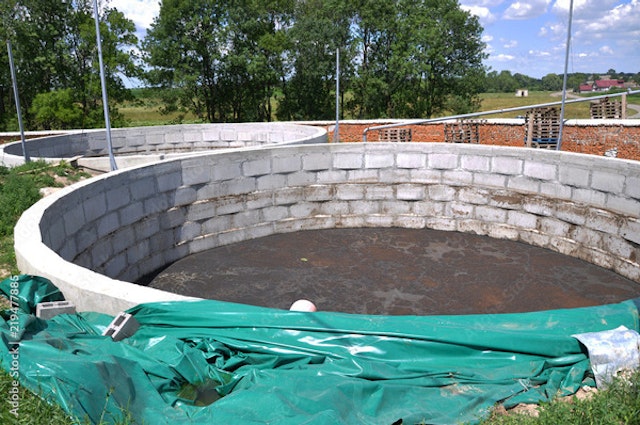 A slurry pit