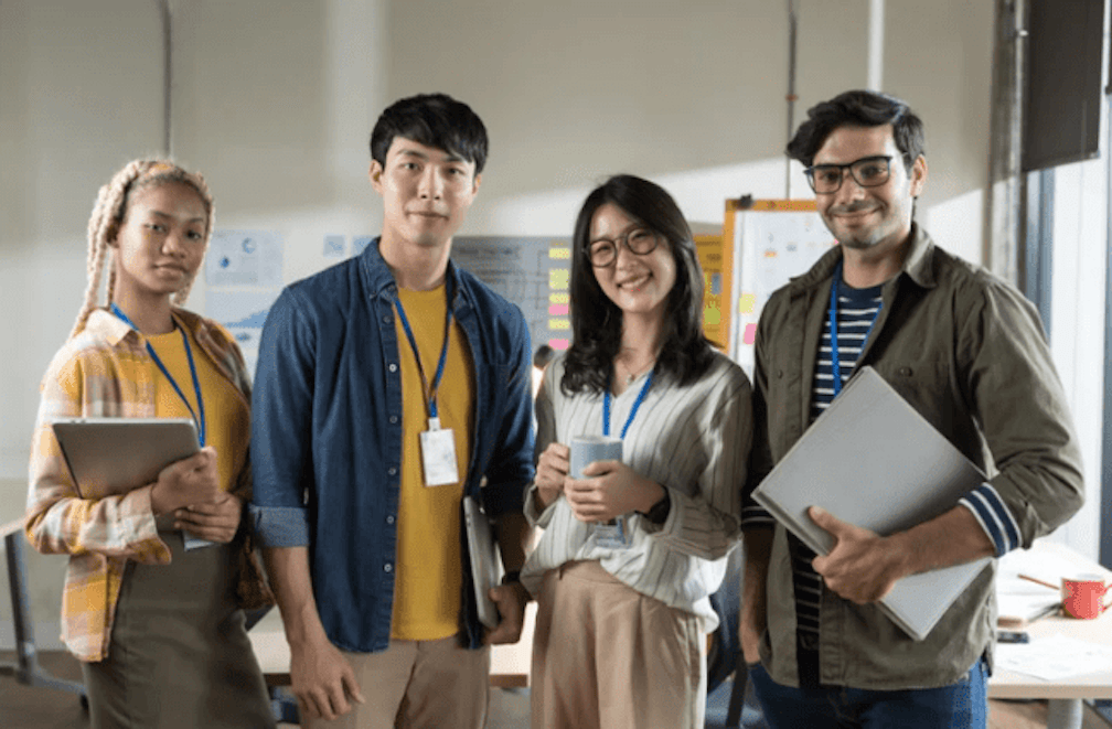 Diverse employees