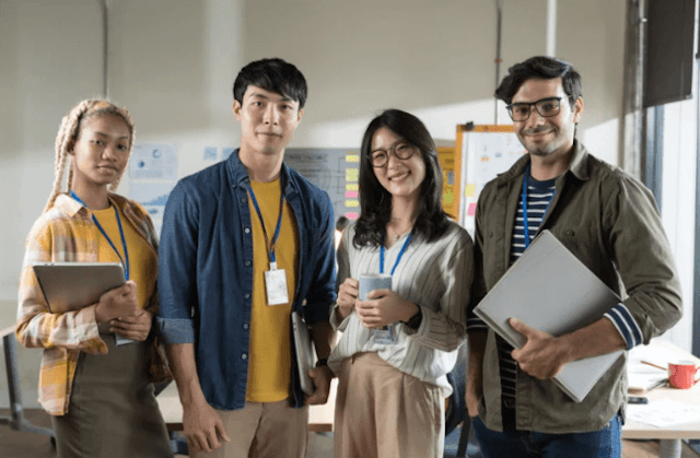 Diverse employees