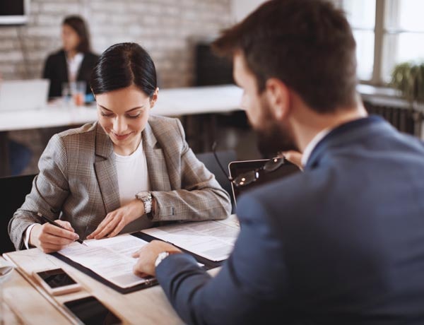 Health & Safety Consultants - An employer in a meeting with their H&S consultant.