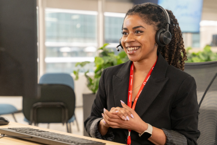 Person with headset