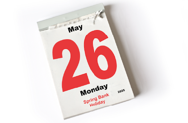 page from calendar in notebook