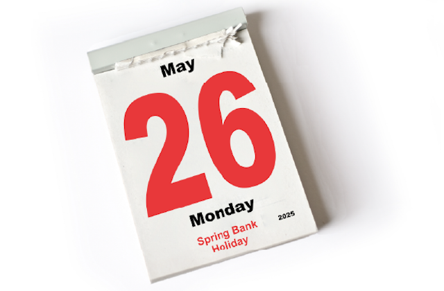 page from calendar in notebook