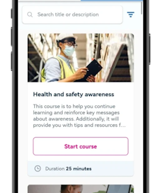 BrightSafe software on a mobile phone