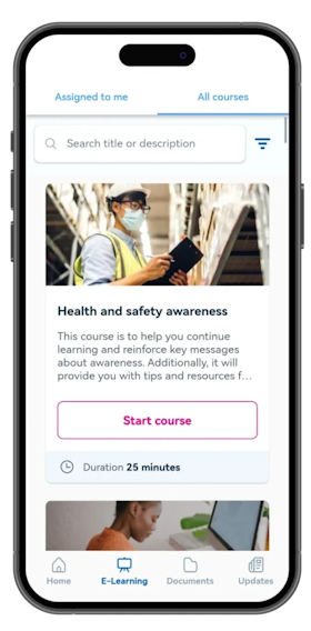 BrightSafe software on a mobile phone