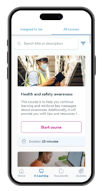 BrightSafe software on a mobile phone