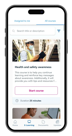 BrightSafe software on a mobile phone
