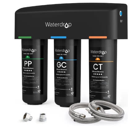 Waterdrop TSA 8-Layer Under Sink Water Filter System: $90.23