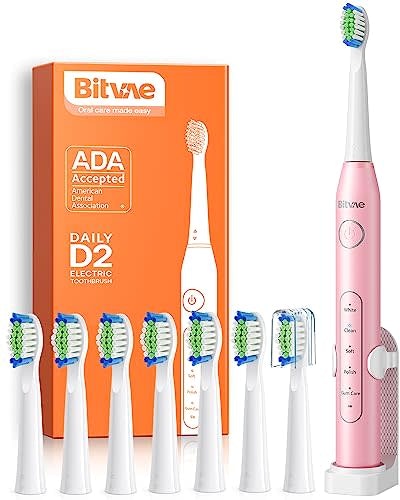 Bitvae Daily Sonic Electric Toothbrush w/ 8 Brush Heads: $12.99