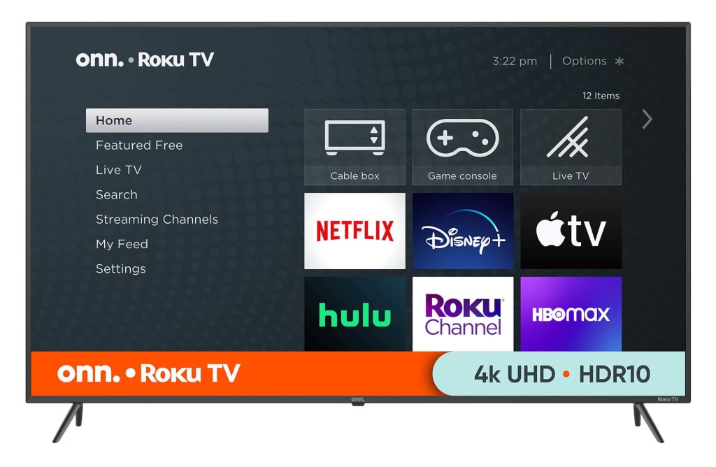 Onn 65" 4K HDR LED UHD Smart TV: $217