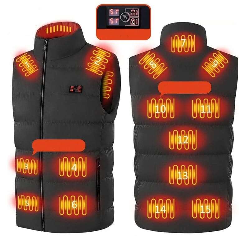 Men's 15-Zone Heated Fleece Vest: $20.99 Men's 15-Zone Heated Fleece Vest: $20.99