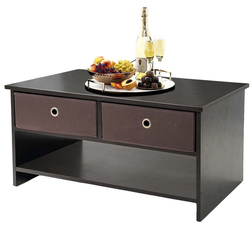 31.5" Coffee Table w/ 2 Fabric Drawers: $28.99