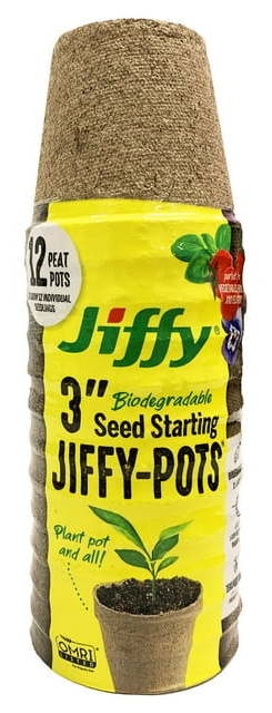 Jiffy 3" Peat Pots 12-Pack: $2.97